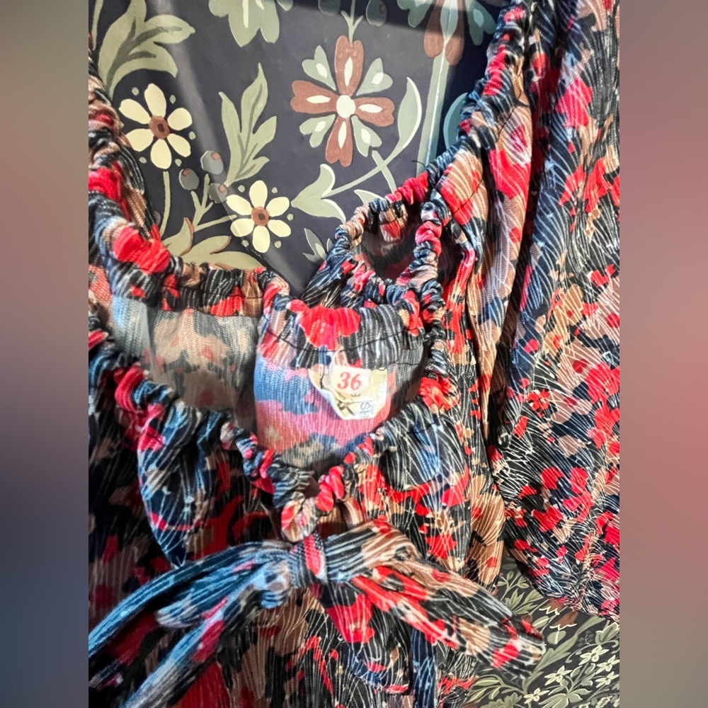 Floral Puff Sleeve Maxi Dress - Picture 7 of 7